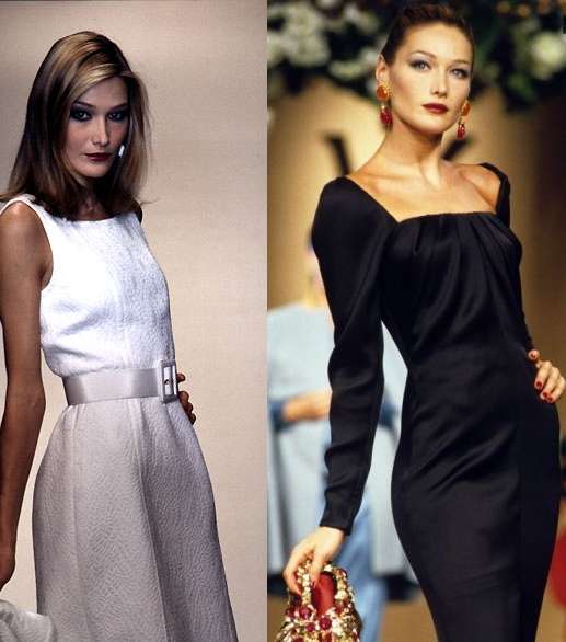 كارلا بروني فر عرض Yves Saint Laurent