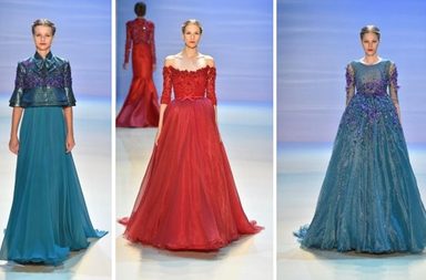 بالصور، إكتشفي فساتين جورج حبيقة من مجموعة الأزياء الراقية لشتاء 2015