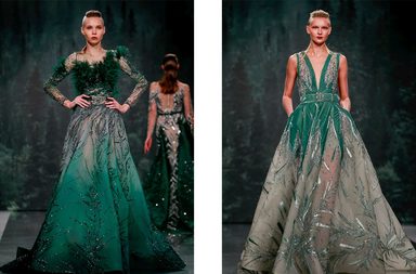 الفساتين المزينة بالشك بقصة الاميرة