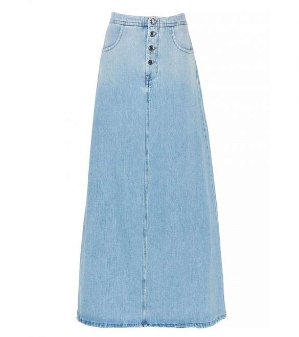 اكتشفي موضة تنورة الجينز لصيف 2015