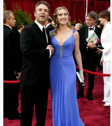 كيت وينسلت مع زوجها الثاني سام مانديز