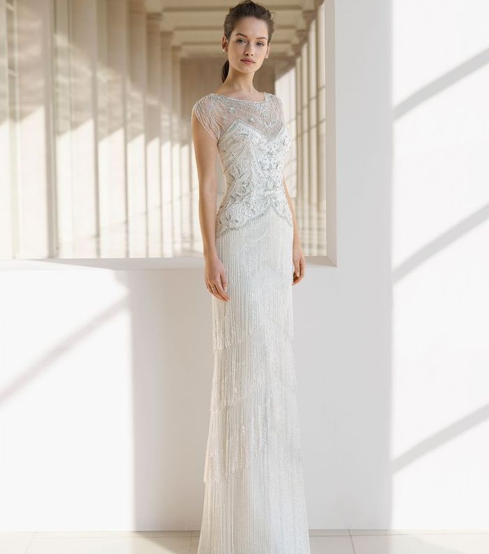 صور اجمل فستان زفاف ضيق