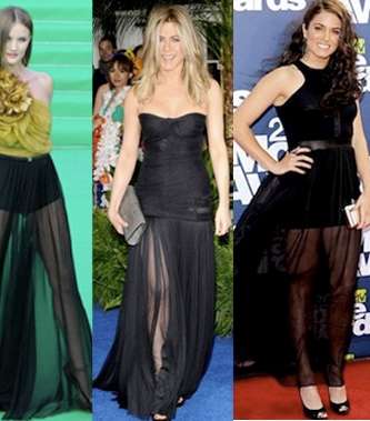 نجمات هوليوود يعتمدن الملابس الشفافة 