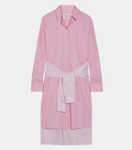 القميص الفضفاض مع اكمام مربوطة على خصره موضة في صيف 2017