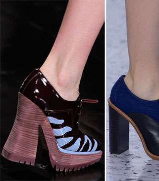 اختاري أحذيتك بالكعب العريض أي Chunky heels لشتاء 2014