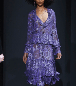 موضة فستان الكشاكش المطبعة من تمبرلي لندن لشتاء 2017