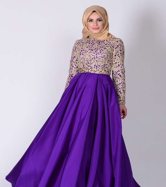 صور اجمل فساتين ستان طويل