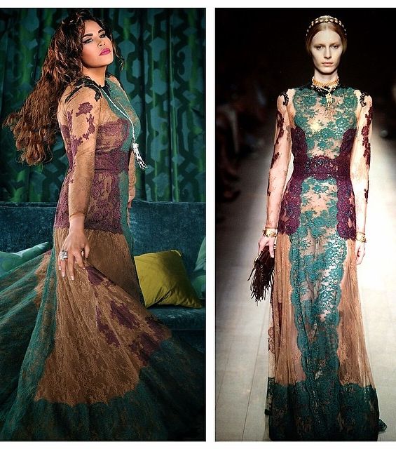 الدانتيل يميّز إطلالة أحلام