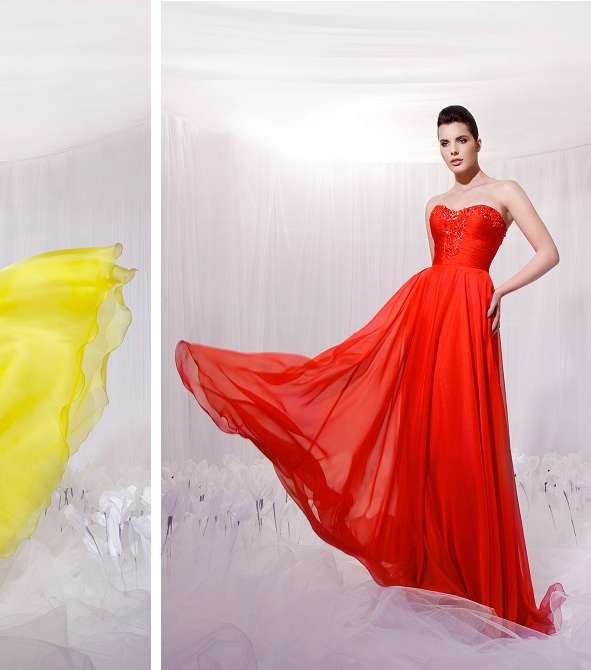 إختاري أجمل الفساتين بألوان النيون من طارق سنّو
