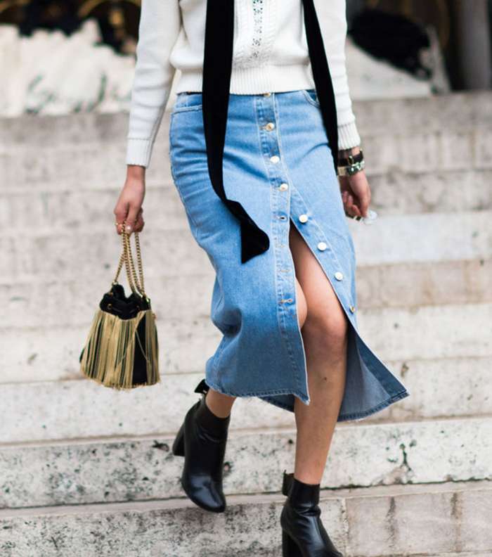 من الصيحات التي لن نراها في عام 2016 التنورة بالازرار الامامية