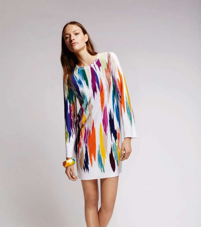 موضة الفساتين القصيرة بالاقمشة الملونة من مجموعة Missoni Resort 2016