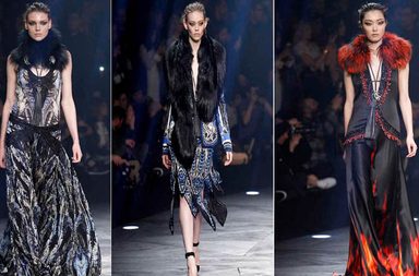 بالصور، إكتشفي تصاميم Roberto Cavalli لشتاء 2015