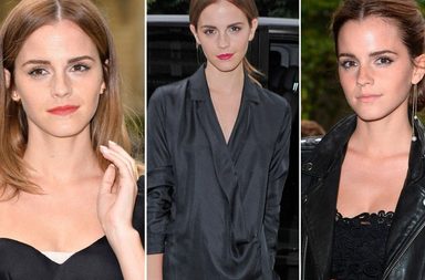 لوكات شعر ومكياج ايما واتسون في اسبوع الموضة في باريس لشتاء 2015 