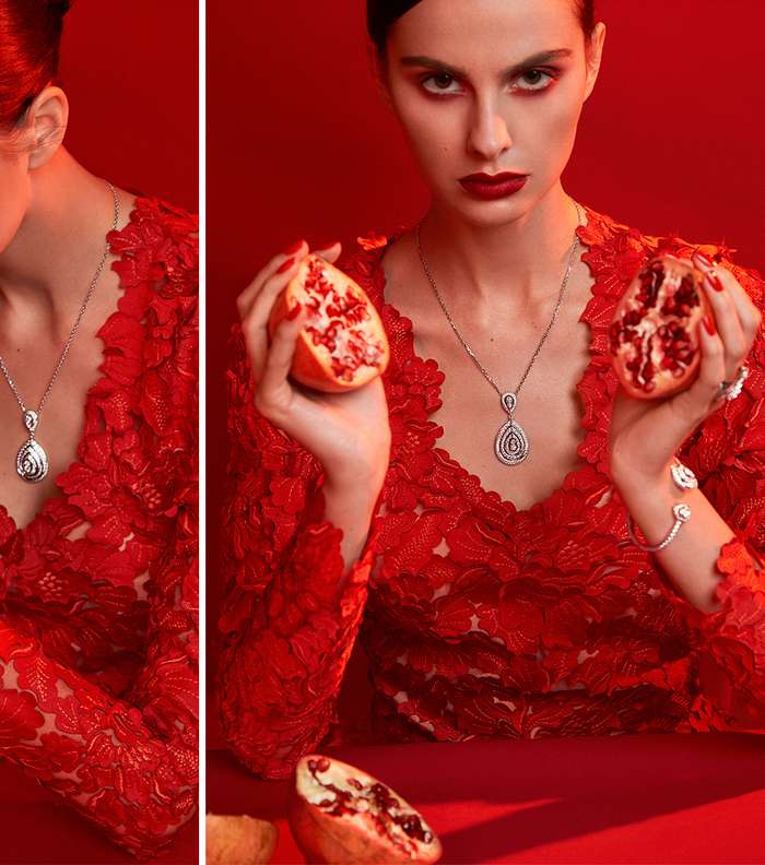 مجوهرات من Chaumet وملابس من Jelena Ben Drai