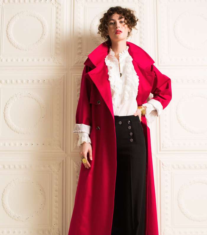 موضة المعطف الماكسي مع السروال الواسع من تمبرلي لندن