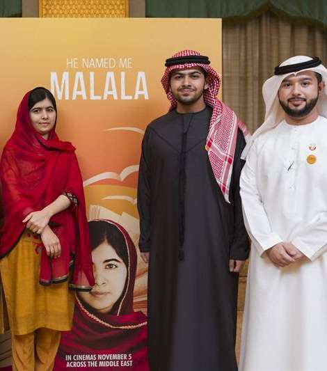ملالا بين القيمين على استقبالها في الامارات