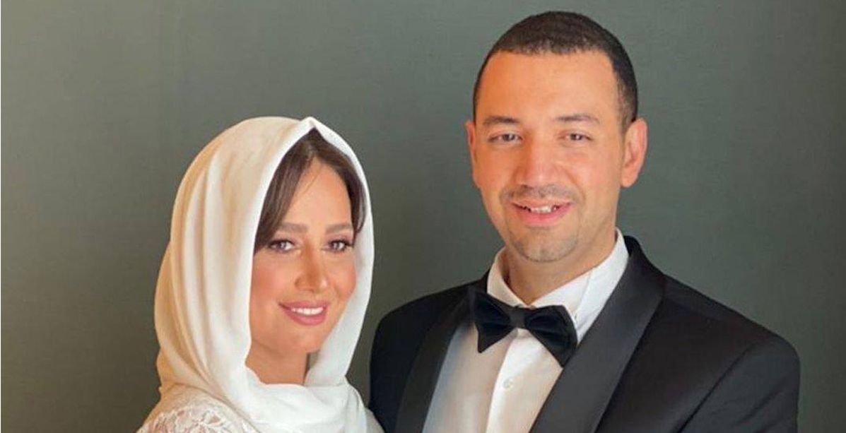 صور من عقد قران حلا شيحا ومعز مسعود، وفستان العروس سعودي! 