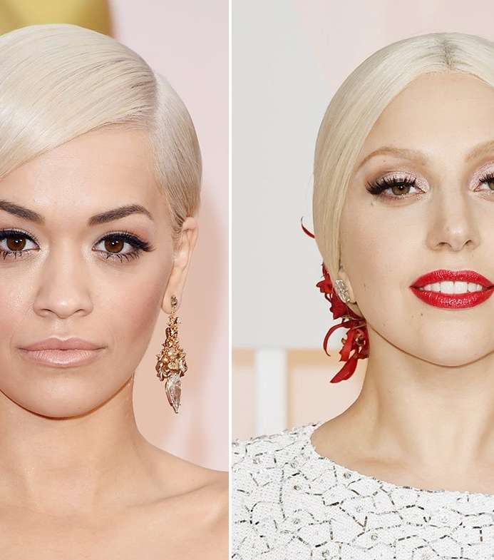 الشعر البلاتيني مع ريتا أورا وليدي غاغا 