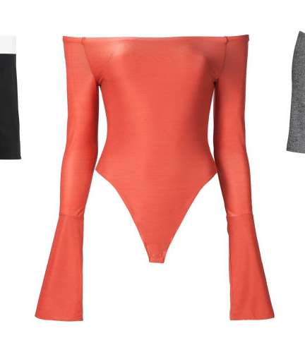 من موديلات التوبات بقصة الـ Off Shoulders تلك باسلوب الـ Body suit