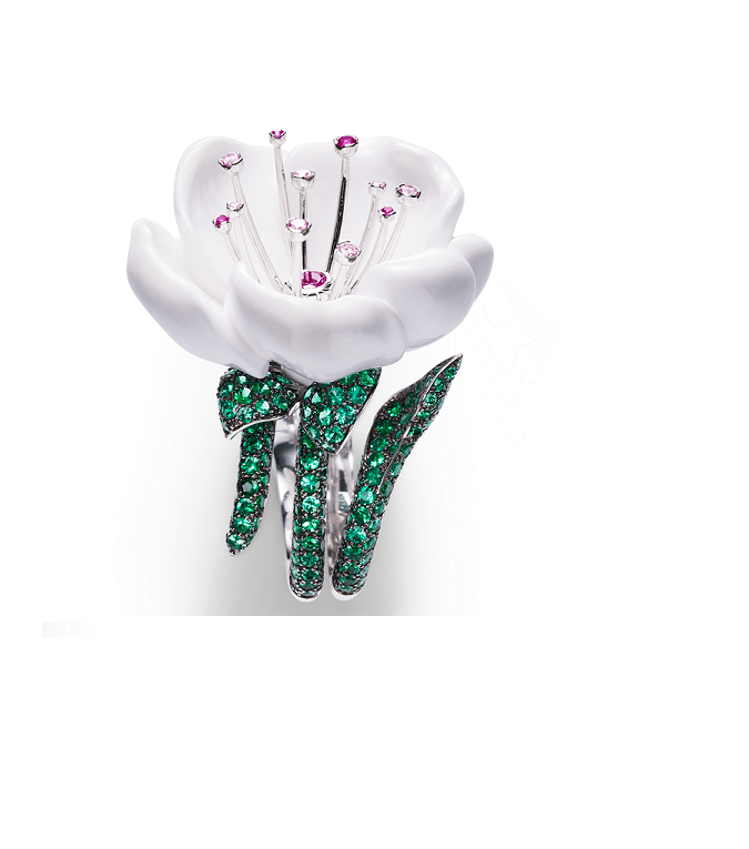 خاتم أخضر وأبيض من Piaget
