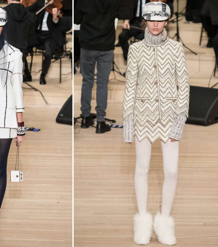 التايور بالتنورة القصيرة Mini بالقماش الصوفي الناعم او التويدي من CHANEL