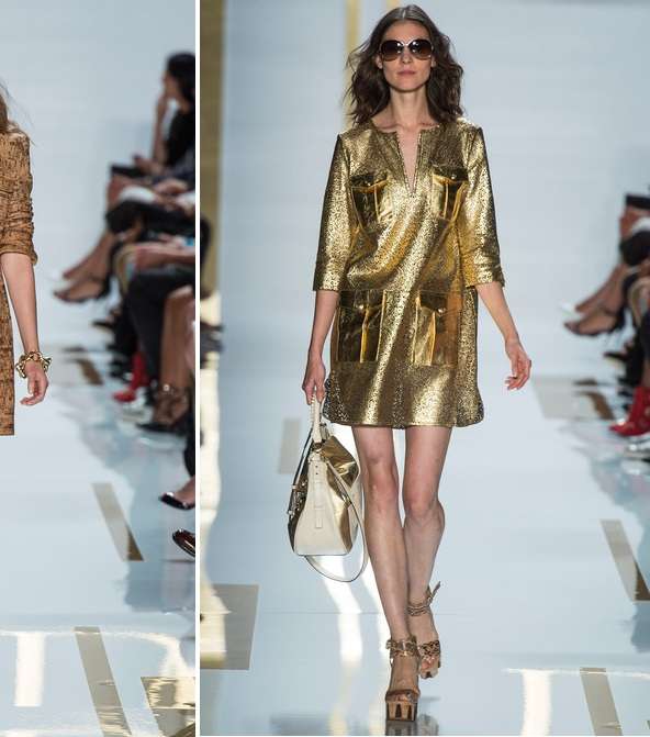 اختاري الفساتين بموضة الميتاليك لصيف 2014 من مجموعة دايان فون فورستنبرغ