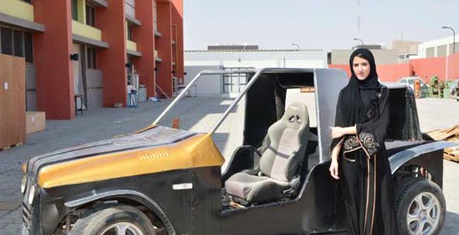  الطالبة ريم المرزوقي والسيارة المبتكرة الجديدة