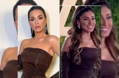 كايتي بيري ودينا الشربيني بنفس الفستان