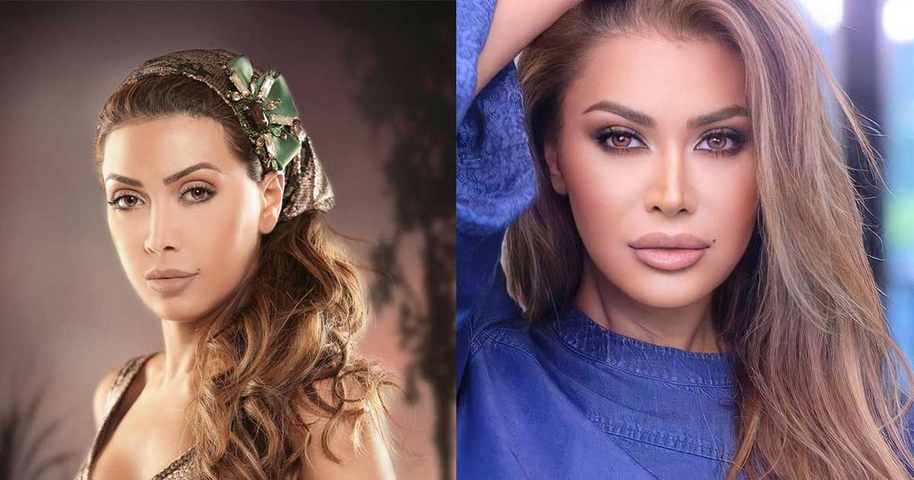 نوال الزغبي قبل تكثيف الحواجب وبعدها