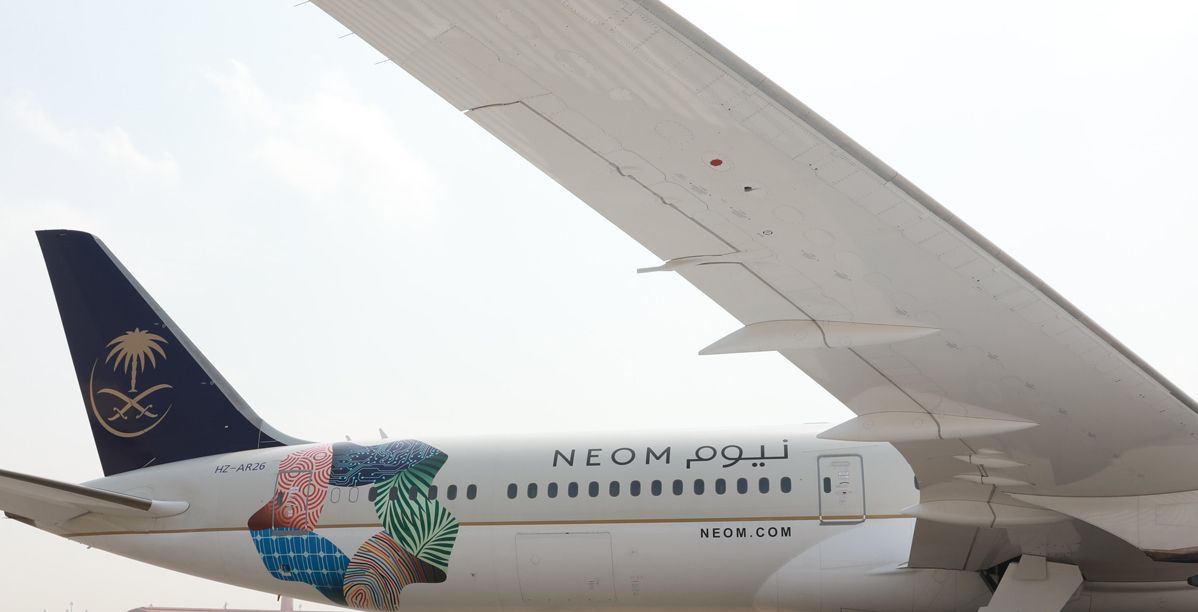 شعار نيوم يُزين طائرات الخطوط الجوية السعودية