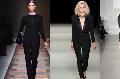 تصاميم جمبسوت اسود للمسة راقية في سهراتك