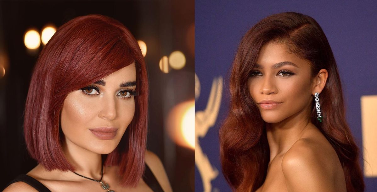 لون الشعر النحاسي الذي تعتمده النجمات