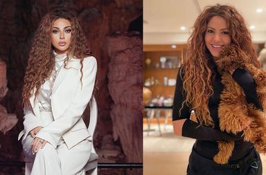 تسريحات الشعر الكيرلي من ميريام فارس وشاكيرا