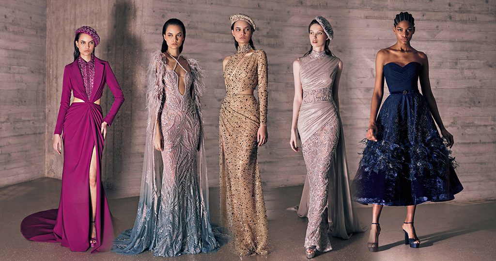 فساتين سهرة طوني ورد لخريف وشتاء 2023