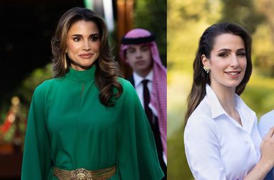رجوى آل سيف بمجوهرات الملكة رانيا