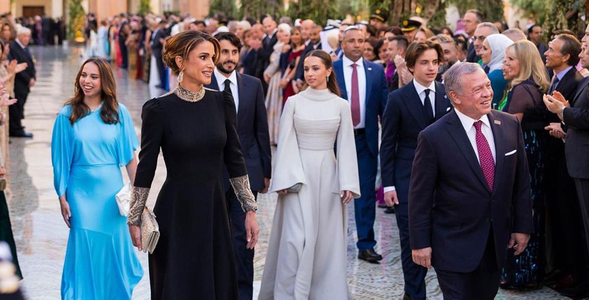 الملكة رانيا في زفاف الامير الحسين