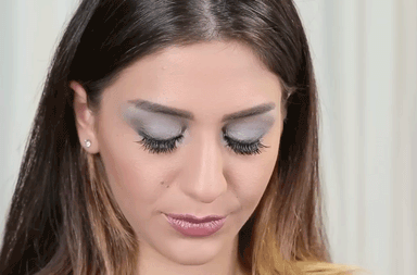 بالفيديو، عمل أحلى مكياج عيون رمادي