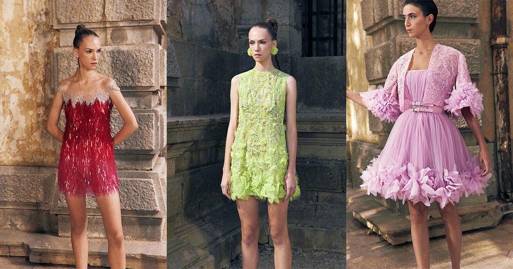 فساتين سهرة قصيرة من طوني ورد