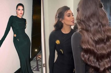 كارن وازن وياسمين صبري بالفستان نفسه