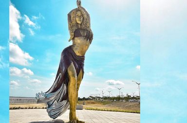 فنانة لبنانية تتصدر الحدث بعد نصب تمثال شاكيرا