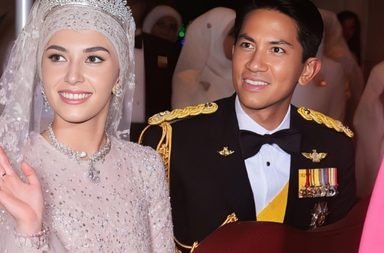 زوجة أمير بروناي أنيشا روزنا تتألق بفستان زفاف بتوقيع المصمم العالمي زهير مراد