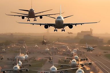ركاب طائرة يحتلفون برأس السنة مرتين