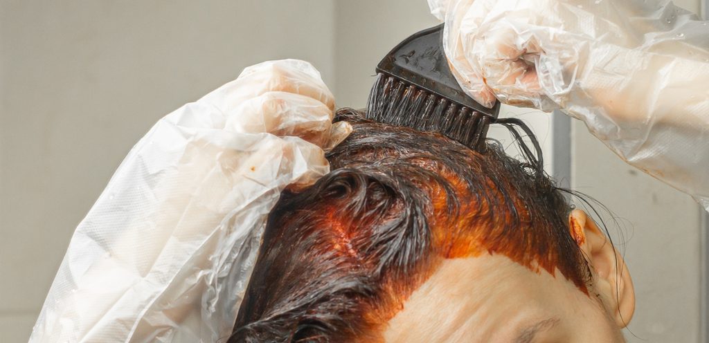 عملية رنساح تطفية اللون البرتقالي في الشعر