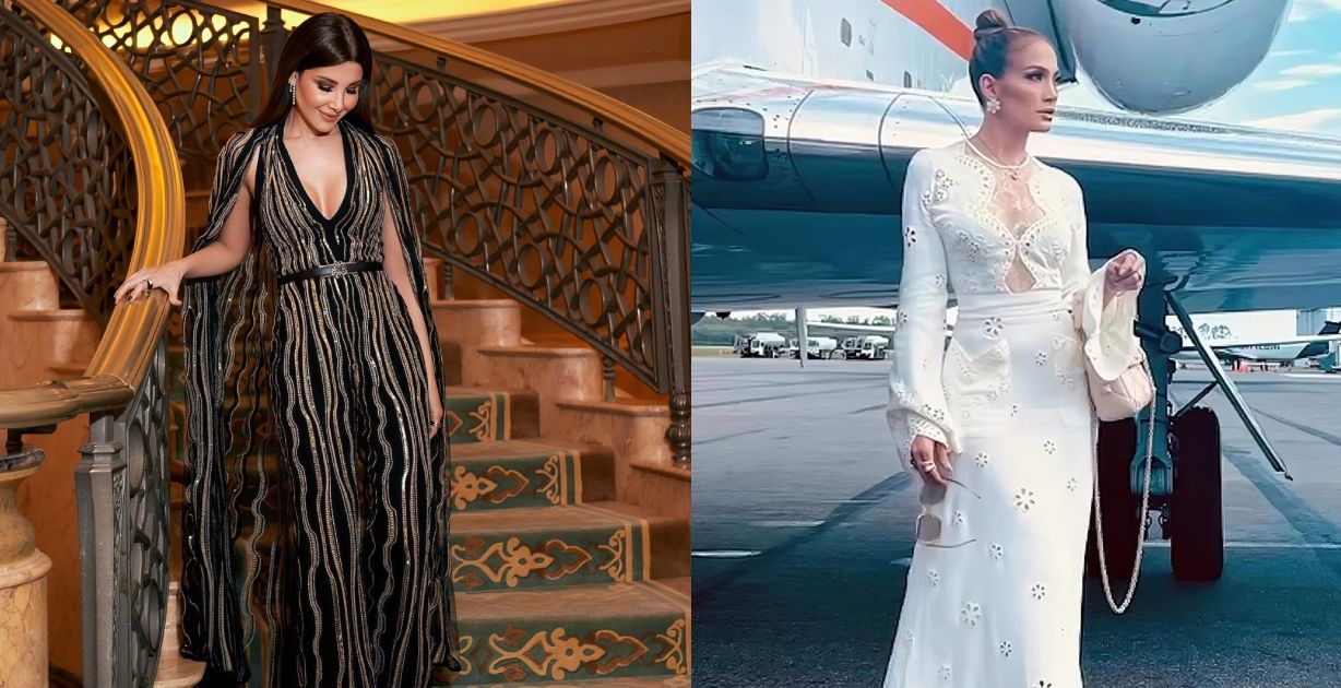 تصاميم ايلي صعب خيار النجمات في مناسباتهن البارزة