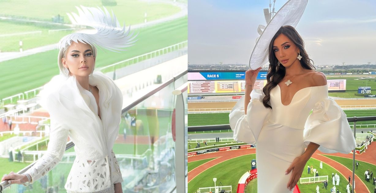 إطلالات ملكية لأبرز مؤثرات الموضة في كأس دبي لسباق الخيل