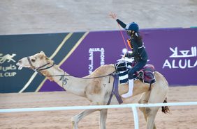 لقاء خاص مع الهجانة ريما الحربي في بطولة كأس العلا للهجن 2024