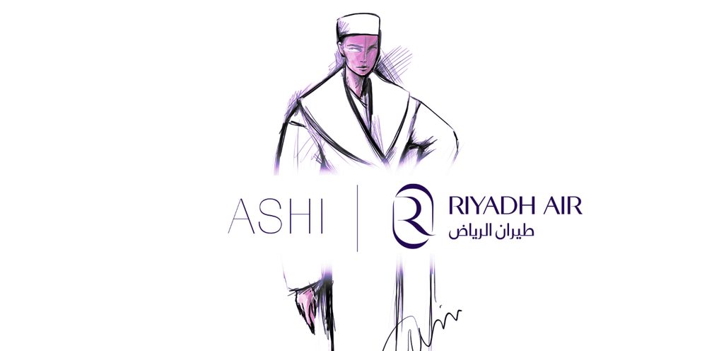 تعاون بين طيران الرياض والمصمم السعودي محمد آشي