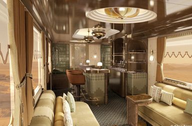 قطار _حلم الصحراء_ الأفخم بالشرق الأوسط_ تصميم مستوحى من المجالس السعودية التقليدية
