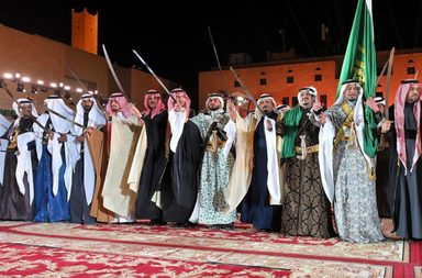 تسجيل أكبر عرضة سعودية في موسوعة "غينيس" بقصر الحكم احتفاءً بيوم التأسيس