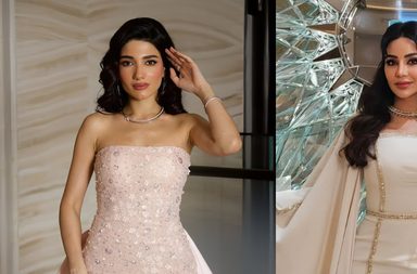 لجين عمران ونارين بيوتي بذات الفسان في العيد فعلى من كان الفستان أجمل!؟